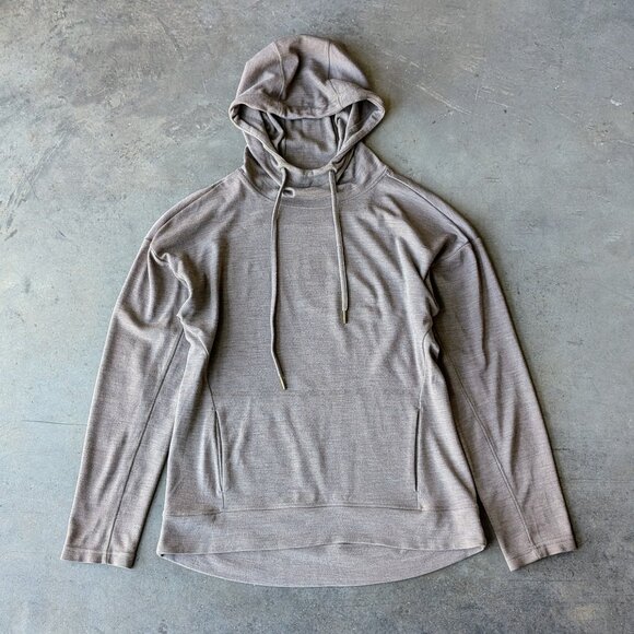 Woolx Callie Hoodie Merino Wool Tan Brown Sweater small - Picture 1 of 7